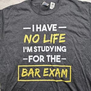 Law School Future Lawyer Student Gift Unisex T-shirt "No Life Studying Bar Exam"